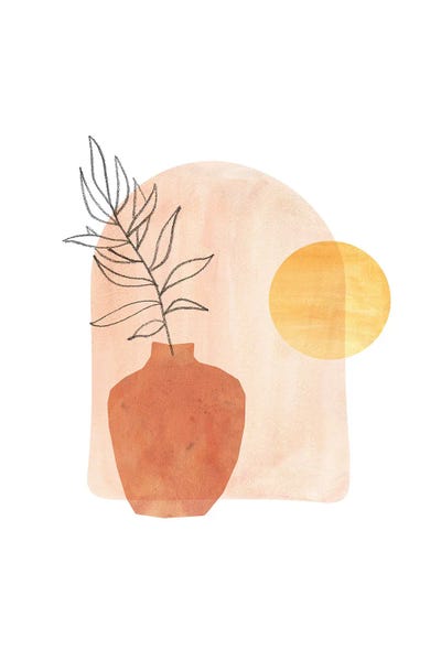 Whales Way: Boho Vase And Plant by Whales Way