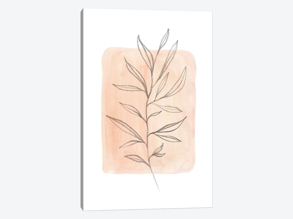 Pastel peach tone plant 1-piece Canvas Art