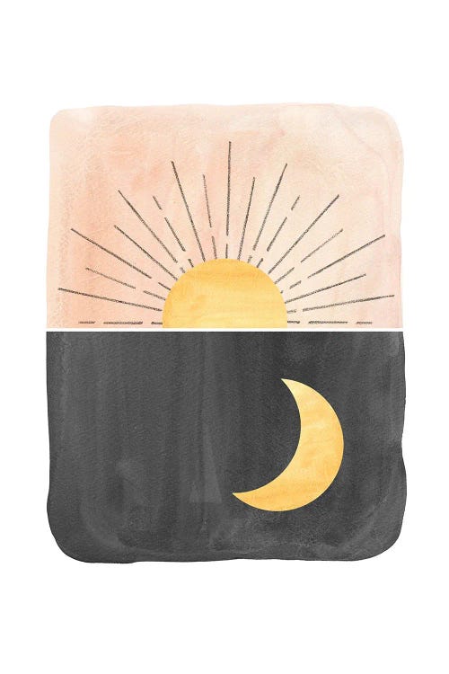 Day and night, sun and moon by Whales Way wall art