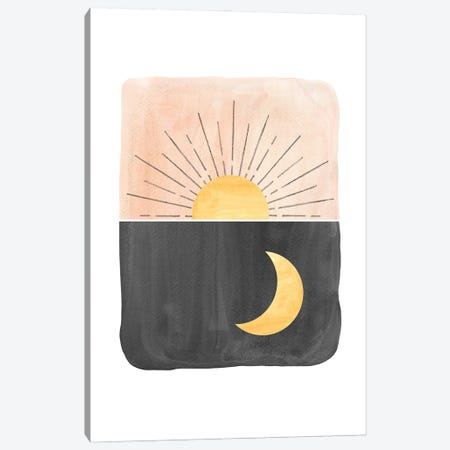 Day and night, sun and moon Canvas Print #WWY136} by Whales Way Canvas Art