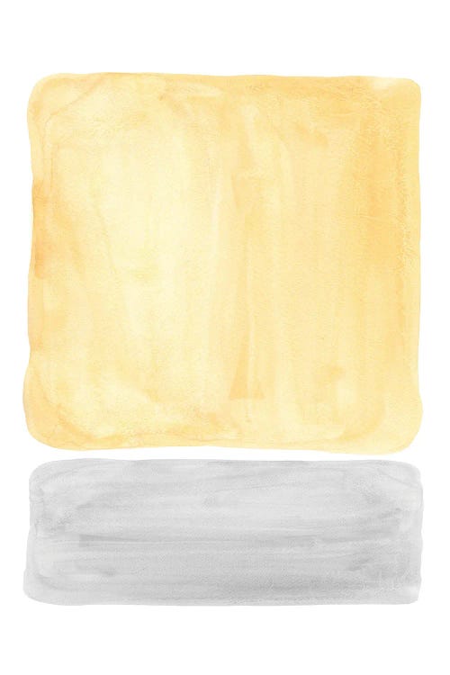 Yellow and gray watercolor shapes