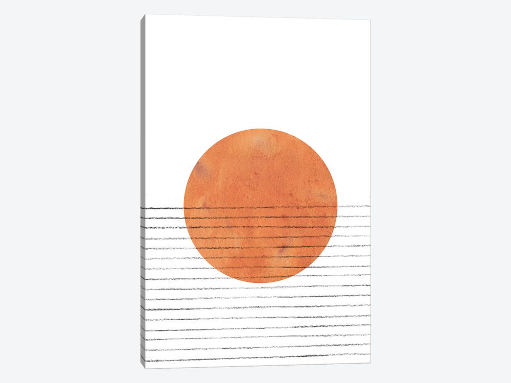 Burnt Orange Sun by Whales Way 1-piece Art Print