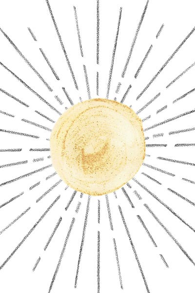 Whales Way: Mininal mustard sun by Whales Way