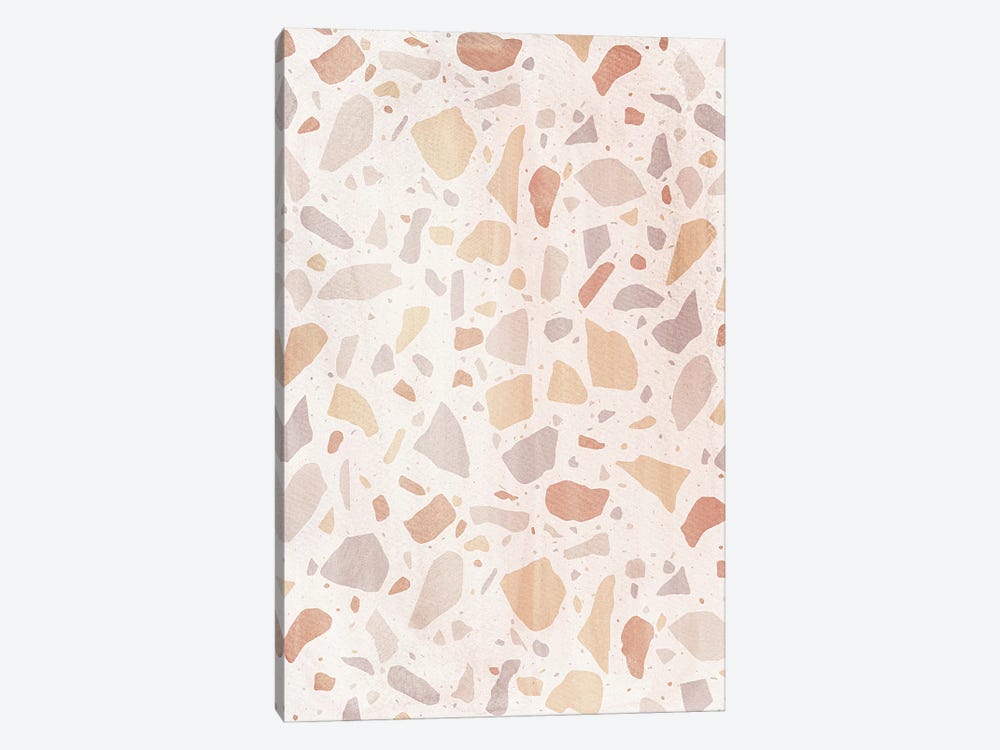 Pastel terrazzo by Whales Way 1-piece Canvas Art Print