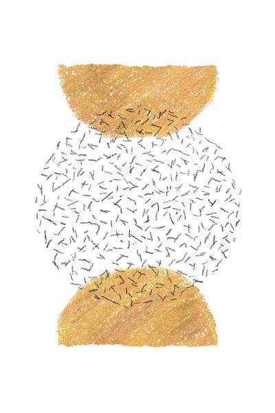 Abstract mustard shapes by Whales Way canvas print