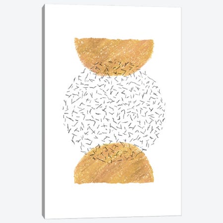 Abstract mustard shapes Canvas Print #WWY146} by Whales Way Canvas Art Print
