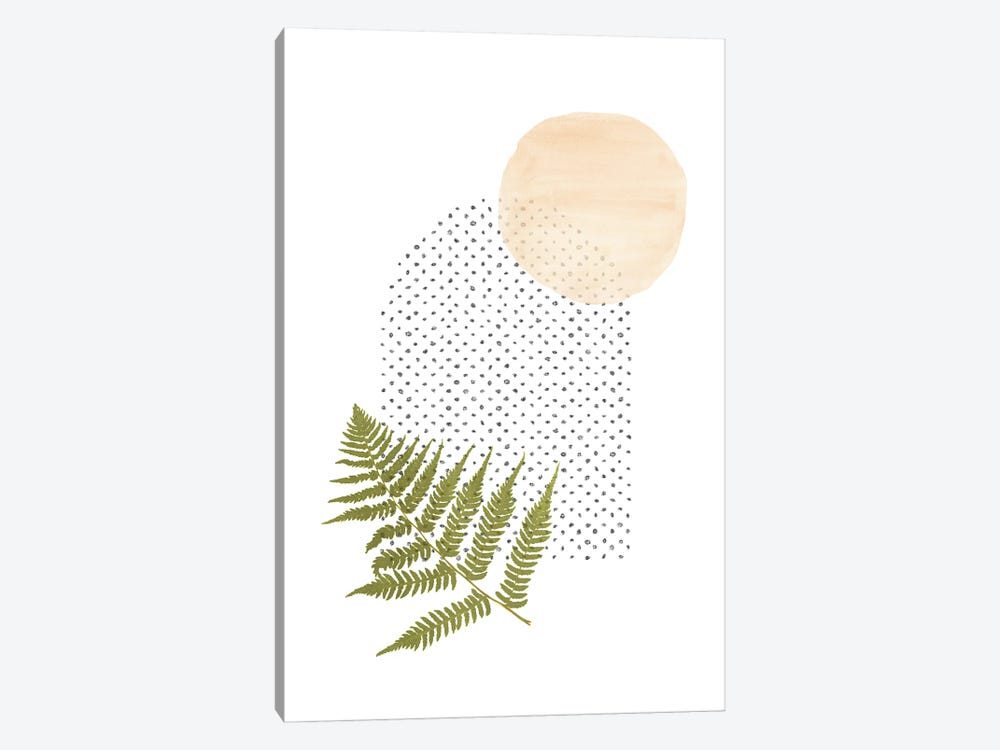 Fern And Abstract Shapes 1-piece Canvas Print