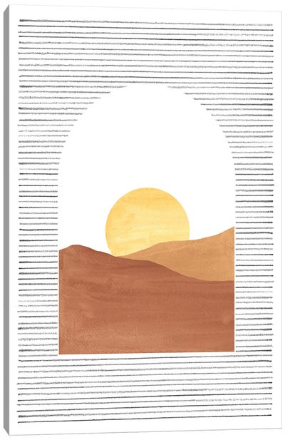 Abstract Sunset In The Arch Canvas Art Print - '70s Aesthetic