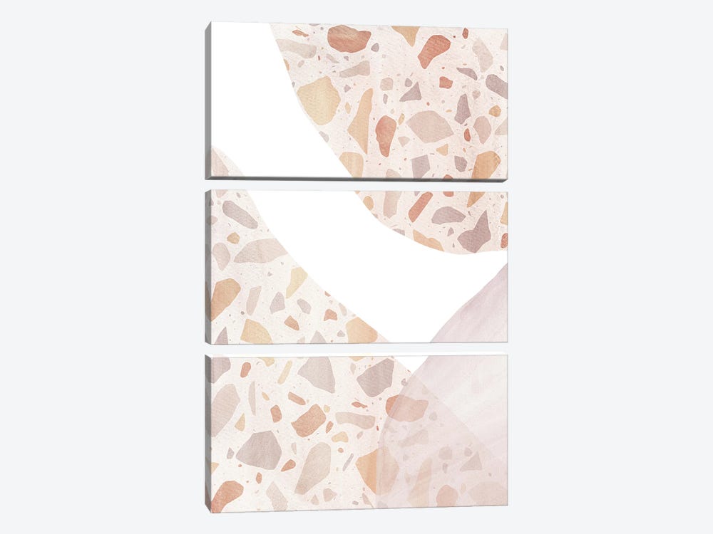 Abstract Terrazzo Shapes by Whales Way 3-piece Art Print