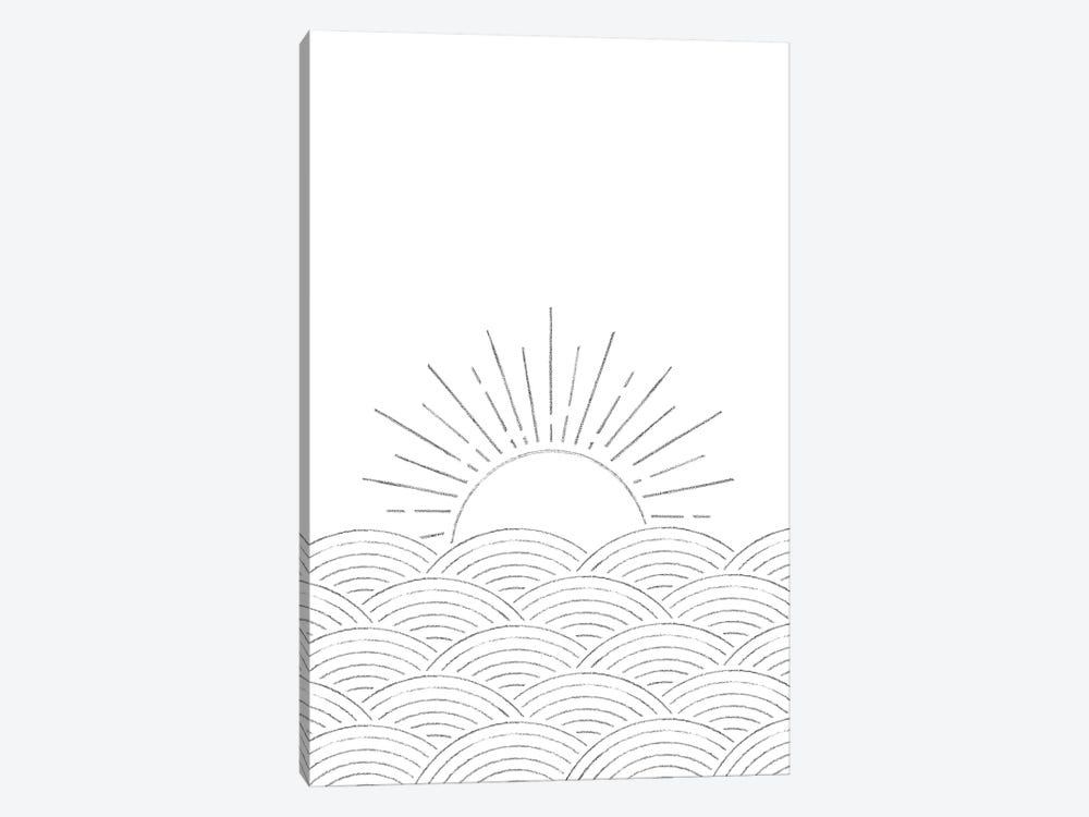 Minimal Sunset On The Sea by Whales Way 1-piece Canvas Print