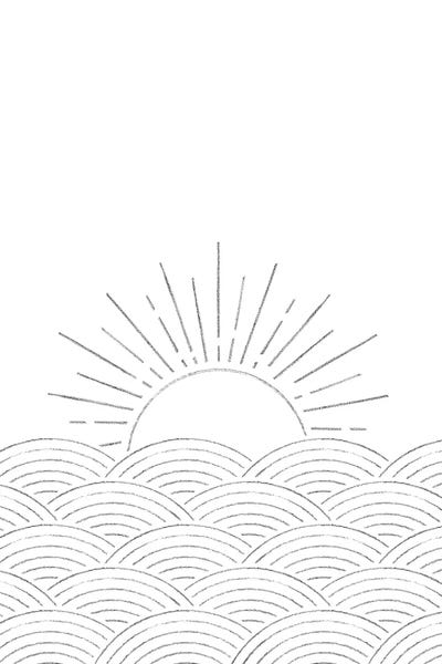 Whales Way: Minimal Sunset On The Sea by Whales Way