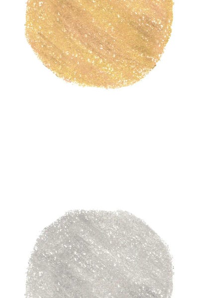 Mustard And Gray Circles by Whales Way framed canvas print