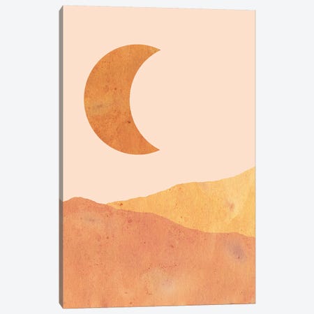 Crescent And Dunes Canvas Print #WWY15} by Whales Way Canvas Art
