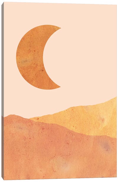 Crescent And Dunes Canvas Art Print - Adobe Abstracts