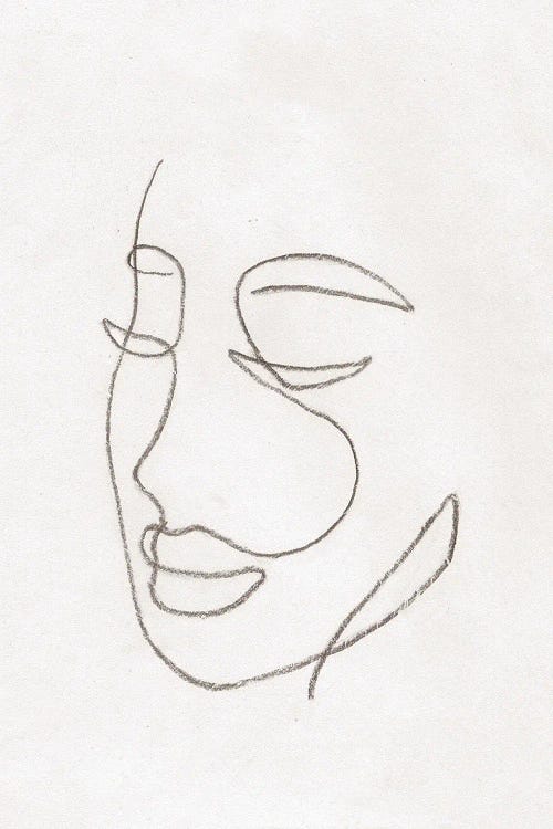 Line Art Woman Face