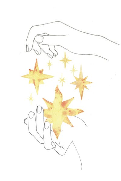 Stars In The Hands by Whales Way art print