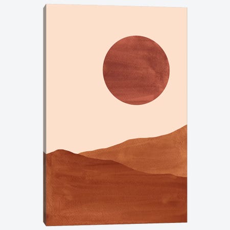 Dark Terracotta Dunes Canvas Print #WWY16} by Whales Way Canvas Wall Art