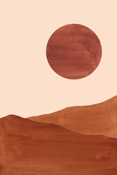 Kids Astronomy & Space Art: Dark Terracotta Dunes by Whales Way