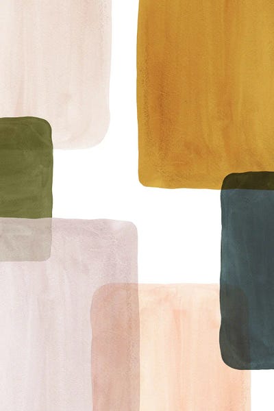 Geometric Abstract: Color Blocks Art I by Whales Way