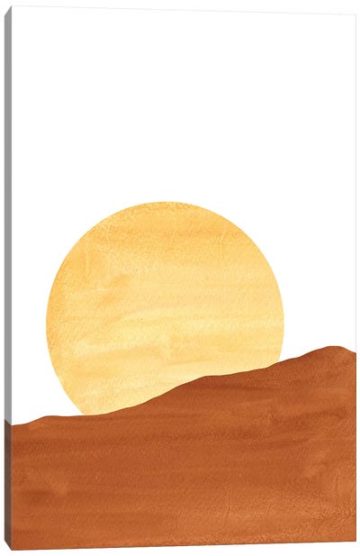 Dunes And Sun Canvas Art Print - Minimalist Nursery