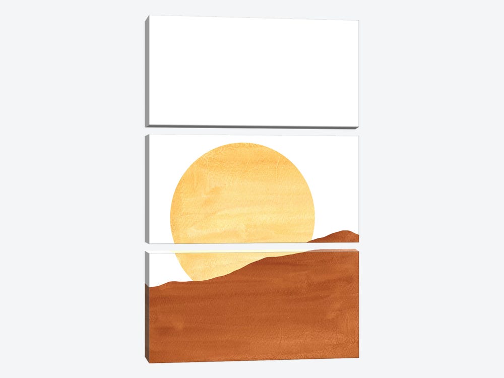 Dunes And Sun by Whales Way 3-piece Canvas Art Print
