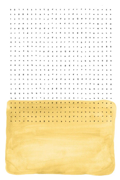 Abstract Mustard Watercolor And Points by Whales Way wall art