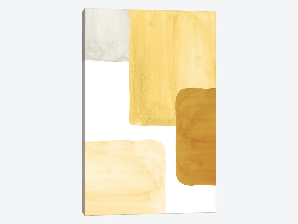 Mustard Color Blocks by Whales Way 1-piece Canvas Print