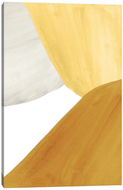 Yellow Tone Art Canvas Art Print - Whales Way