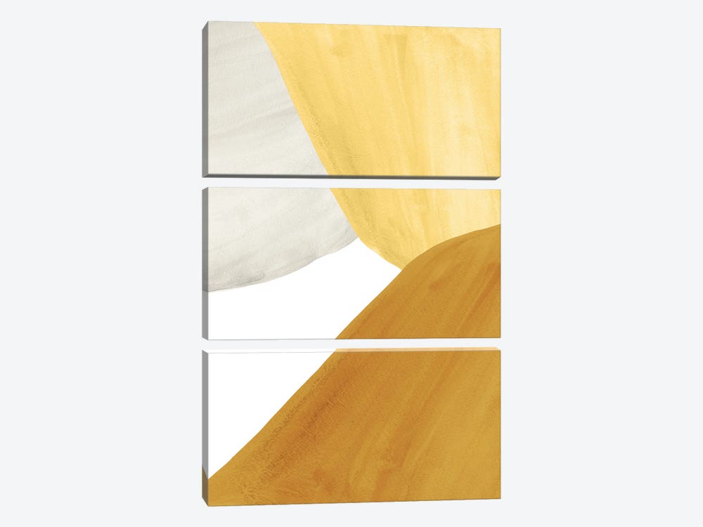 Yellow Tone Art by Whales Way 3-piece Canvas Artwork