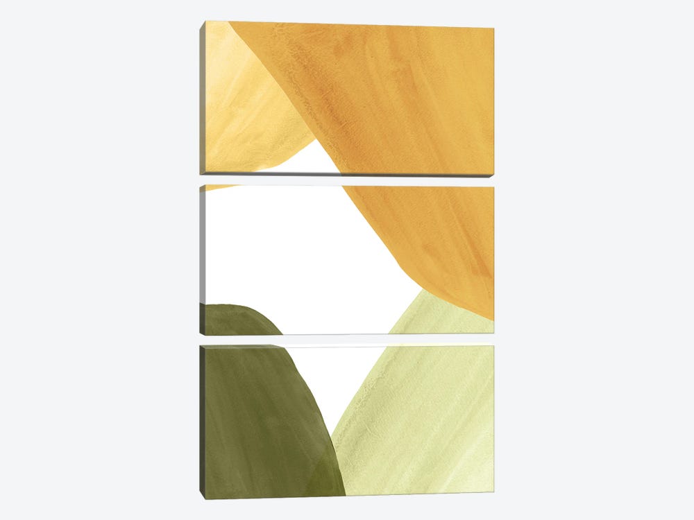 Abstract Organic Shapes, Autumn Colors I by Whales Way 3-piece Canvas Print