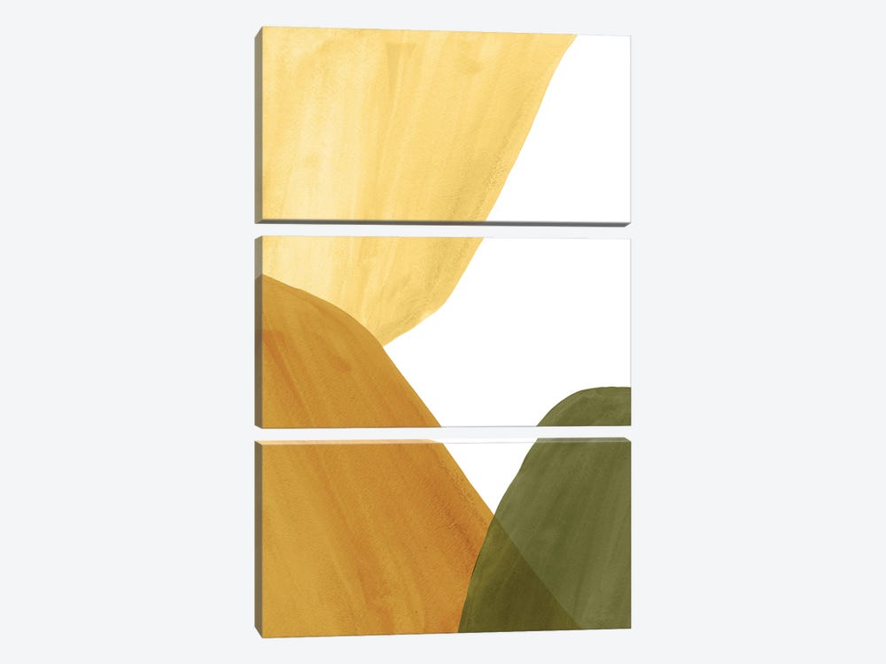 Abstract Organic Shapes, Autumn Colors II by Whales Way 3-piece Canvas Art