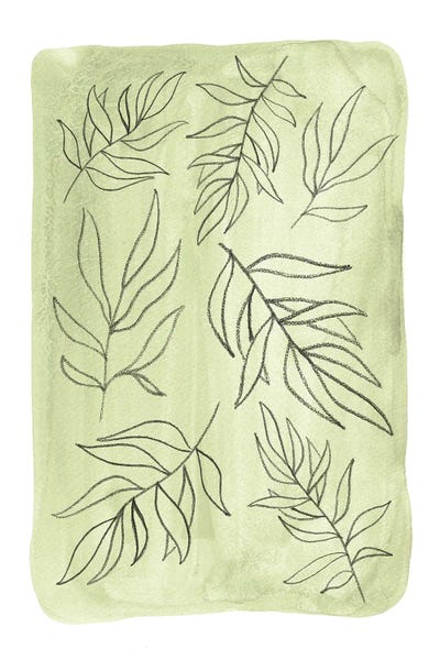 Soft Green Leaves by Whales Way art print