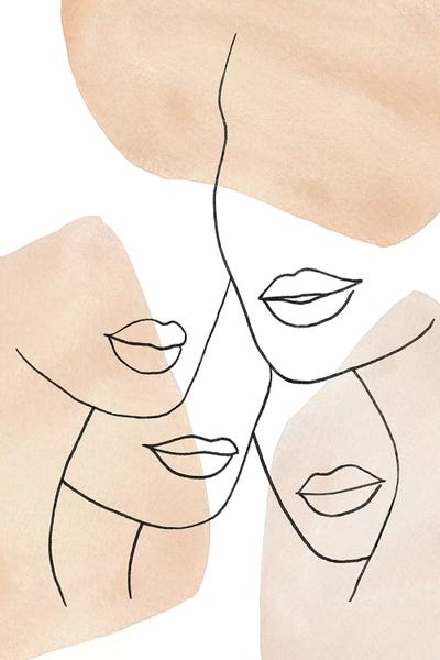 Female Lips Neutral Colors by Whales Way art print
