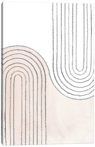 Curved Lines Canvas Art Print - Organic Modern