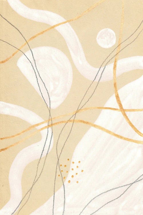 Abstract Beige And White Art