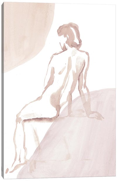 Nude Woman II Canvas Art Print - Subdued Nudes