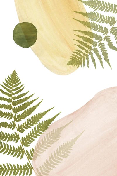 Whales Way: Abstract Shapes And Fern by Whales Way