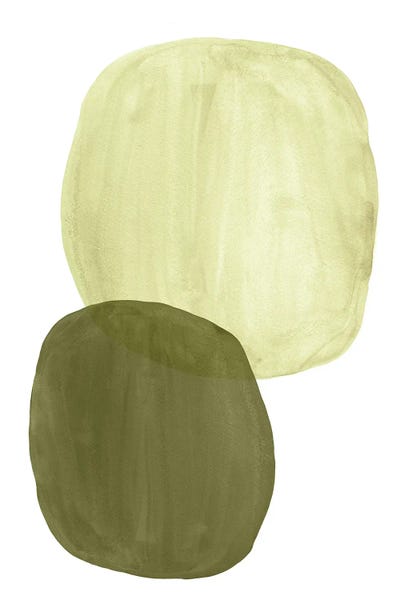 Circular Abstract: Green Tone Organic Shapes by Whales Way