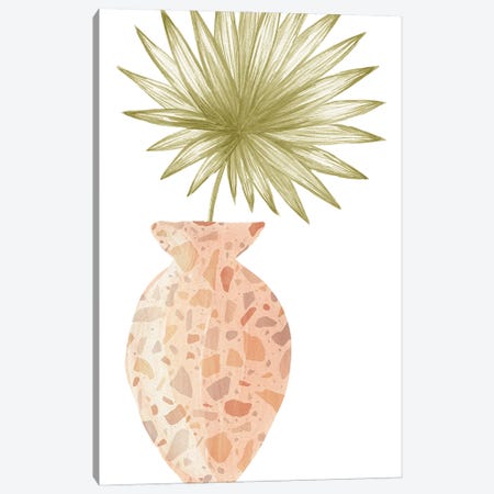 Terrazzo Vase And Plant Canvas Print #WWY208} by Whales Way Canvas Art Print