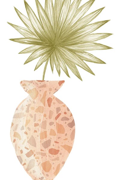 Whales Way: Terrazzo Vase And Plant by Whales Way
