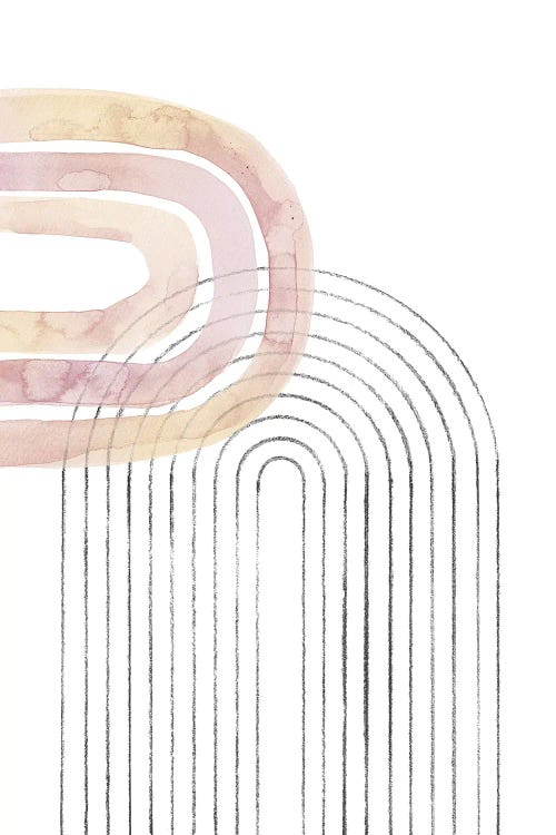 Dusty pink rainbow and arch