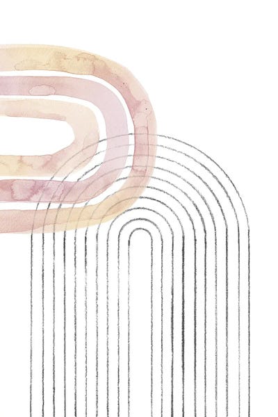 Dusty pink rainbow and arch