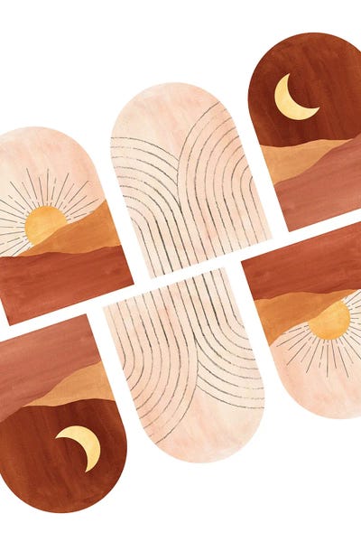 Sun & Moon: Terracotta landscapes by Whales Way