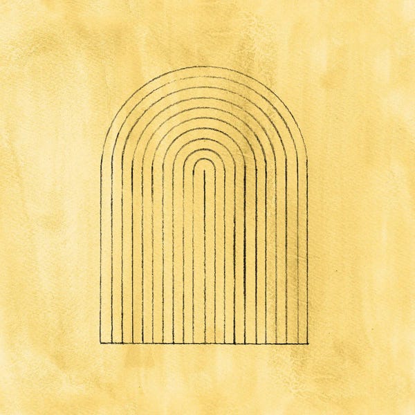 Whales Way: Mustard Mid Century Arch by Whales Way