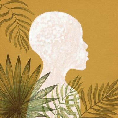 Tropical African Girl by Whales Way art print