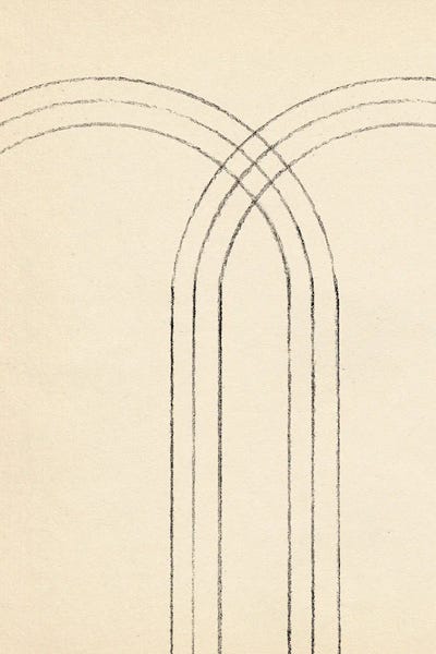 Minimalist Neutral Line Art I by Whales Way art print