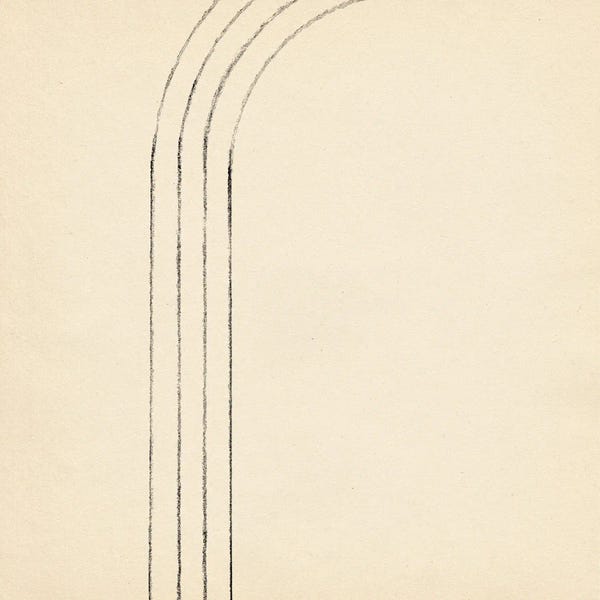 Whales Way: Minimalist Neutral Line Art II by Whales Way