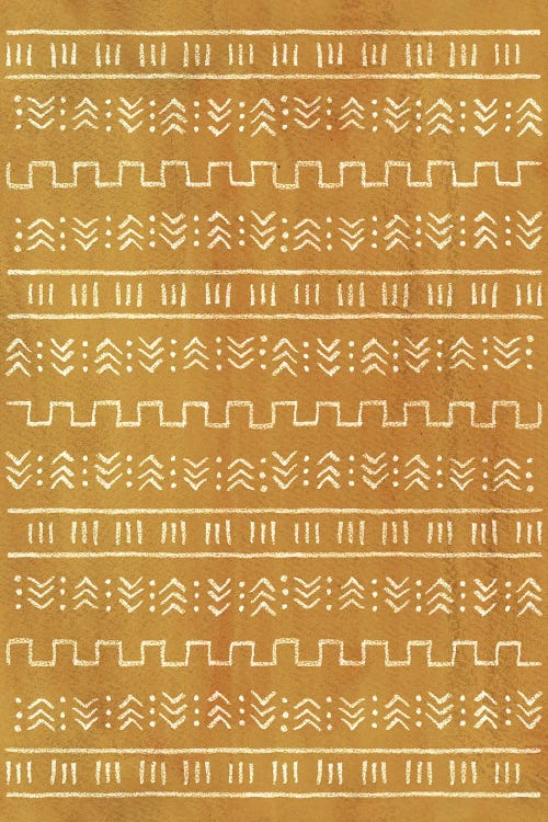 Rust Mustard Aztec Pattern