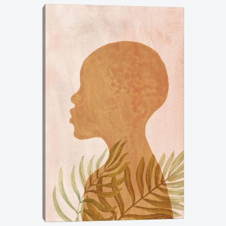 Terracotta And Blush Pink African American Art Canvas Print #WWY243} by Whales Way Canvas Print