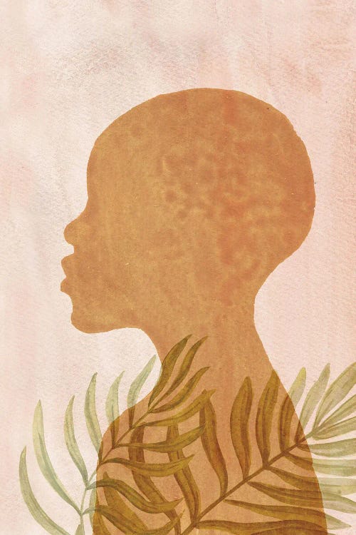 Terracotta And Blush Pink African American Art